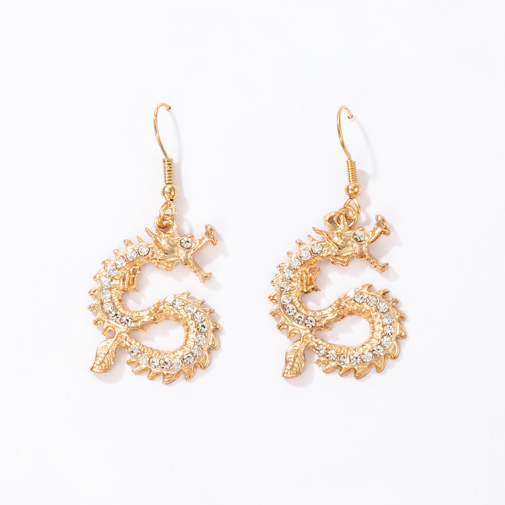 Nihaojewelry New Chinese Dragon Alloy Earrings Wholesale Jewelry display picture 4