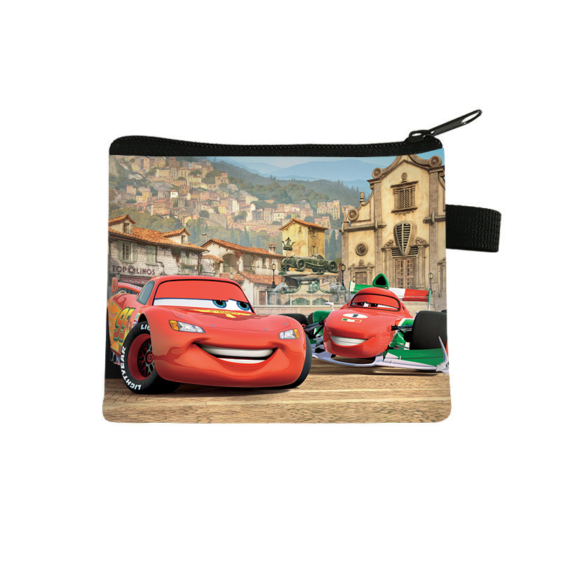 New Cars-themed coin purse, children's card holder, stylish cartoon design, trendy portable storage bag for students, popular across borders.