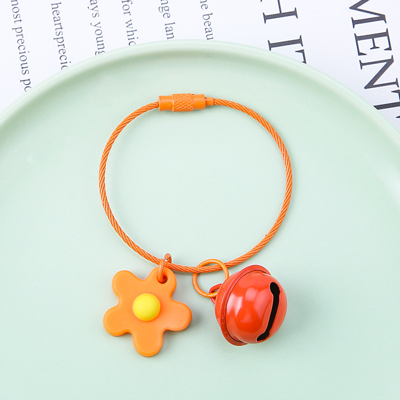 11g Weight Keychain Classification 1 Piece Quantity Holiday, Daily Occasion Alloy, soft glue, Steel Material Flower Pattern Epoxy Design Sweet Style 1 Piece Sweet Flower Alloy Soft Glue Steel Epoxy Keychain 2