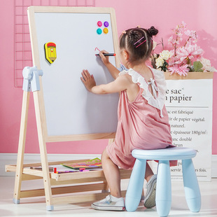 Children's Drawing Board Household Small Blackboard Dust-free Bracket Erasable Writing Teaching Double-sided Whiteboard Baby's Easel Magnetic