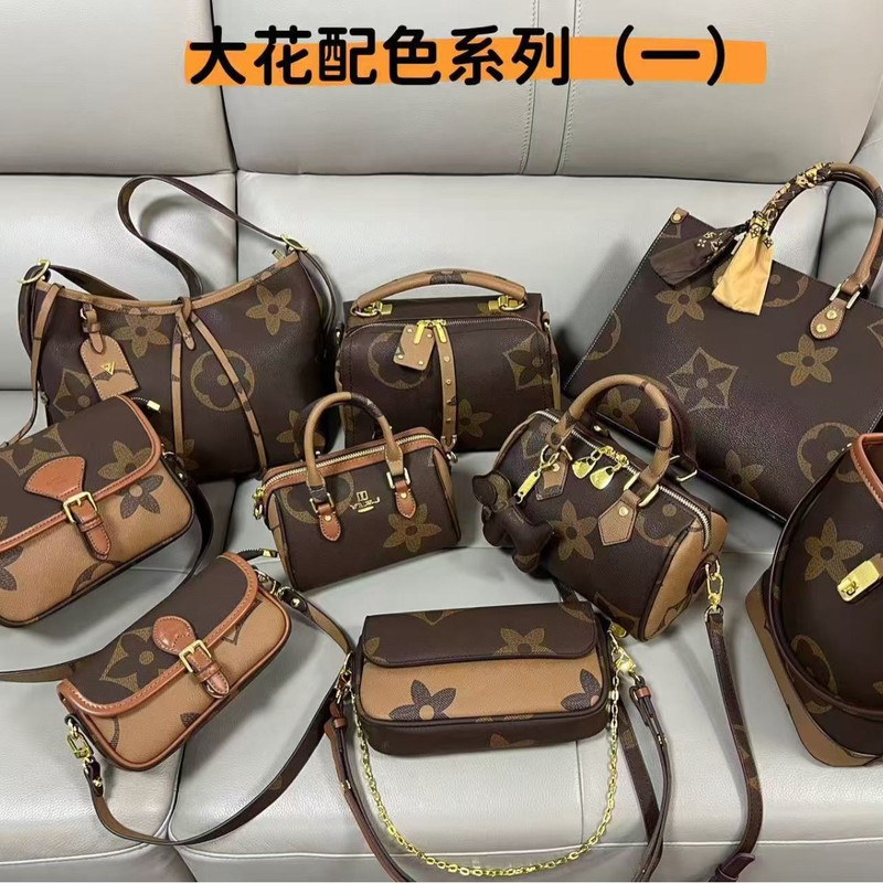 陆易芳华韩版印花2025新款女包简约手提托特包大容量时尚单肩包潮|undefined