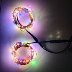 供应新款DC12V500灯铜线灯100米电源鞭炮灯 防水led节日灯USB灯串