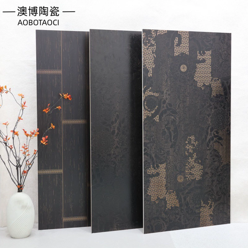 Американские художественные керамические плитки 600x1200 с рельефным золотым декором для офисов, торговых центров, ресторанов и гостевых помещений, напольные и настенные плитки.