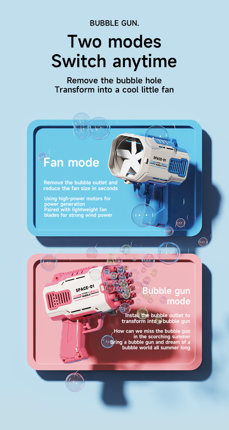 Bubble Machine 32 Holes Electric Automatic Bubble Blower Toys_voghion.com