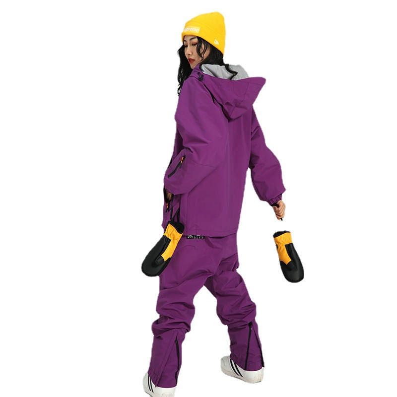 Zimní sněhová kombinéza, snowboardová kombinéza pro ženy i muže, pár, sněhové pole, kontrola, zesílená, teplá, větruodolná_voghion.com