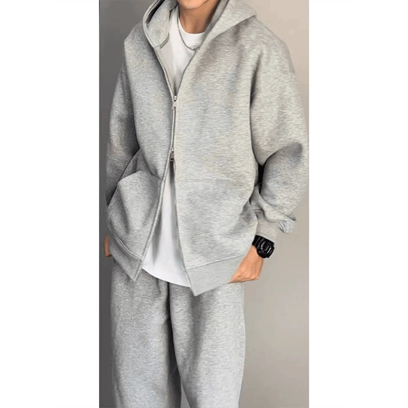 Men's autumn solid sweatshirt, universal jacket for leisure with hood