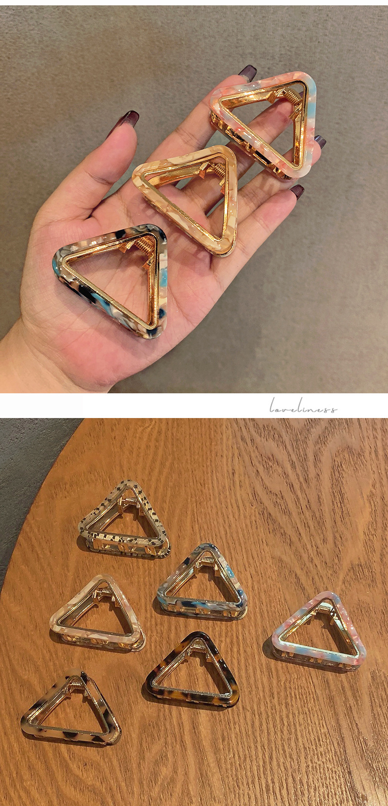 Wholesale Jewelry Korean Triangle Leopard Hair Clip Nihaojewelry display picture 1