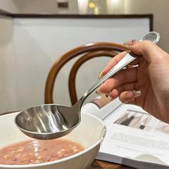 高級感! 1810 ステンレス製大口スープとライススプーン、長柄大麺とお粥スプーン