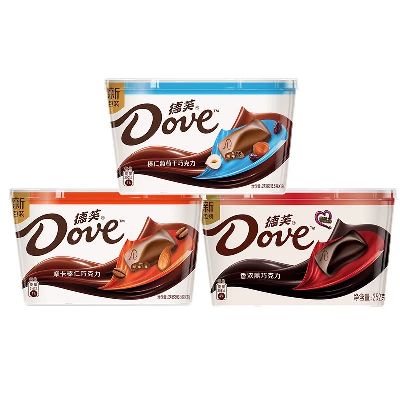 Подарочная коробка шоколада (Dove) ассорти — 224 г шелковистого молочного и наборы разных размеров