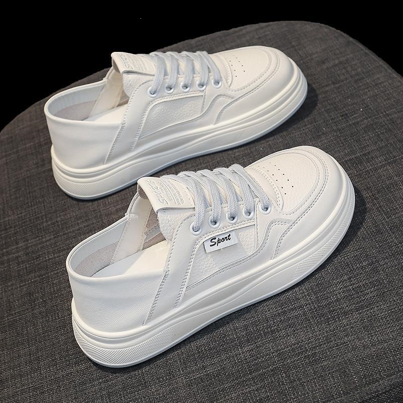 Women's white sneakers with a "walking on clouds" feel, new spring 2026 style, versatile, lightweight, sporty, two-way slip-on sneakers.