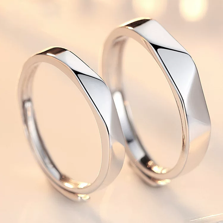 Copper silver ring for beloved, universal accessory for men and women, Japanese and Korean, simple and elegant design