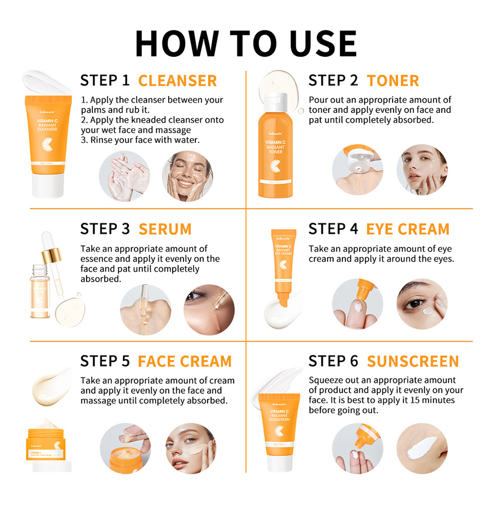 lakerain Vitamin C Skin Care Set - Refreshing Skin Care Facial Set undefined