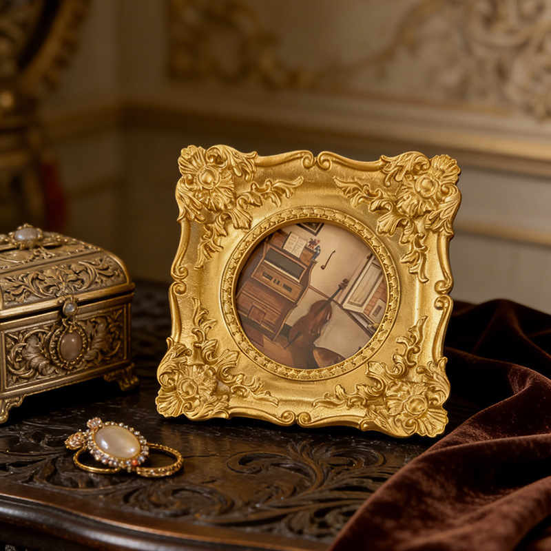 European-Style Palace-Style Retro Exquisite and Elegant Resin Picture Frame Desktop Ornaments Home Living Room Entrance Ornaments Crafts European-Style Palace-Style Retro Exquisite and Elegant Resin Picture Frame Desktop Ornaments Home Living Room Entrance Ornaments Crafts