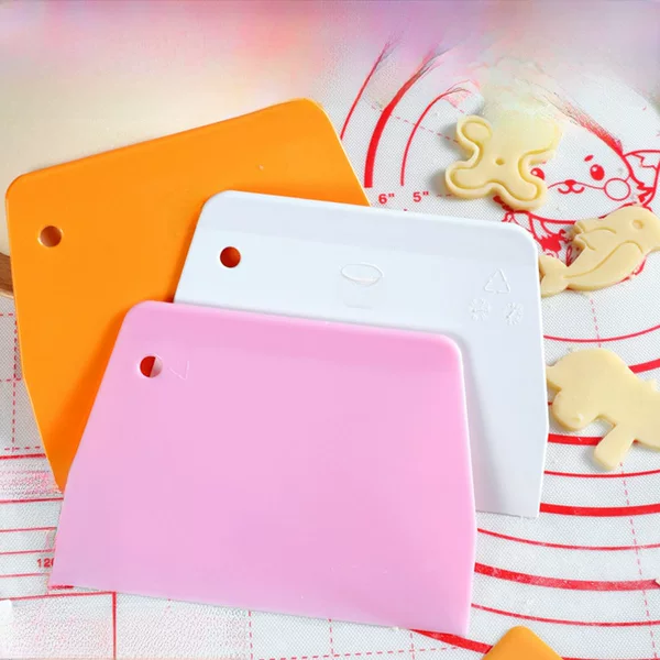 Plastic Scraper Rice Bowel Powder Cake Cream Scraper Steamed Bread Slice Knife Oil Scraper Household Kitchen Baking Tools Thickened