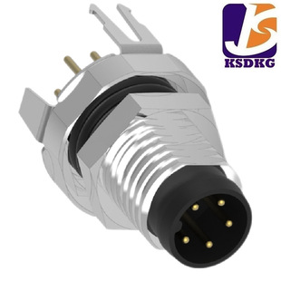 Supply M8 male waterproof connector M8 front lock plug connector 5PIN pinhole connector straight pin