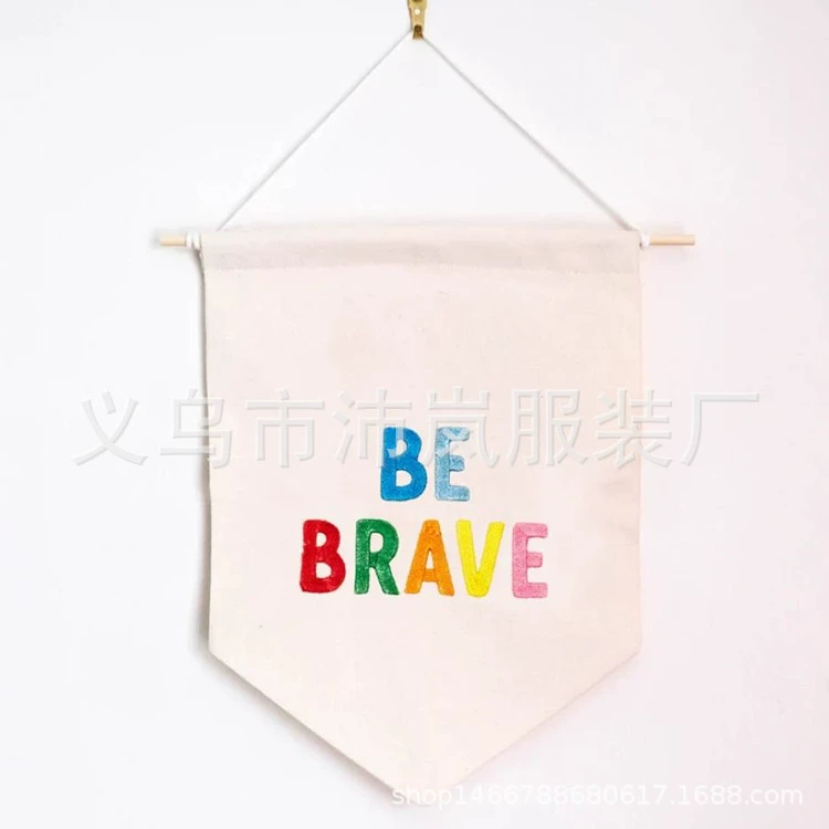 Nordic children's room living room bedroom wall decoration, cloth hanging flag hanging painting wall hanging wall decoration photo background