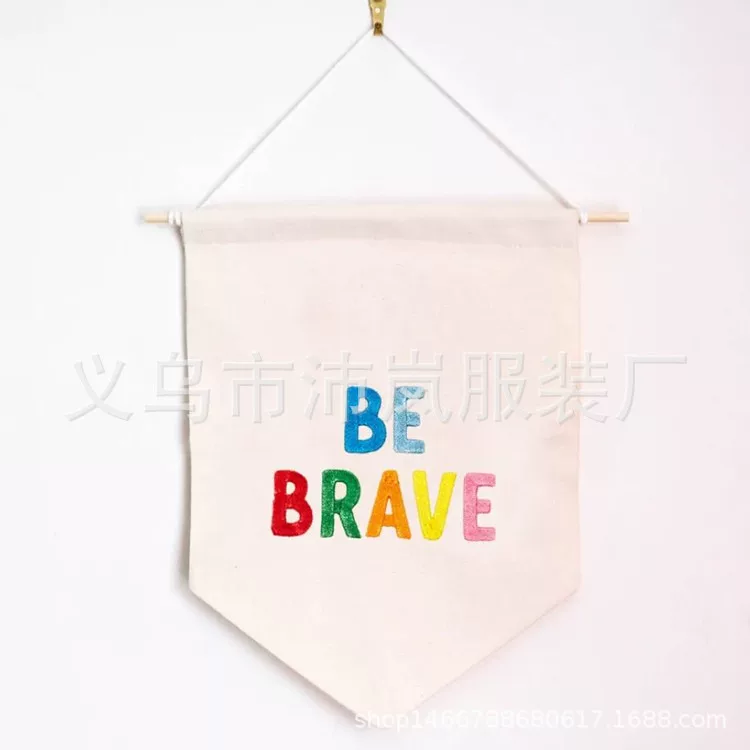 Nordic children's room living room bedroom wall decoration, cloth hanging flag hanging painting wall hanging wall decoration photo background