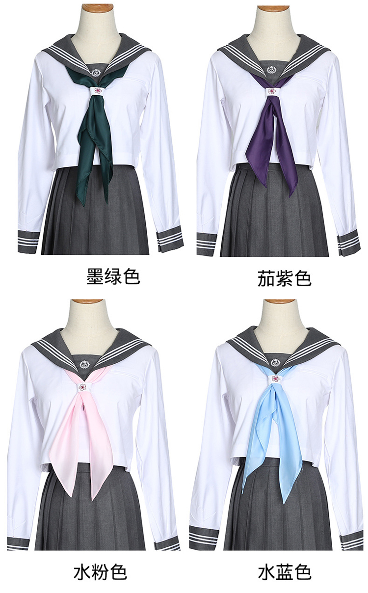 JK uniformes bufandas triangulares bufandas uniformes marineros bufandas universidades japonesas gran corbata marrón azul acuático