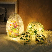 定制玻璃裂纹球户外灯罩LED裂纹冰花玻璃灯罩家居装饰摆件玻璃灯