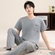 2025 New Arrival Pajamas Men's Summer Pure Cotton Short-sleeved Trousers Thin Casual Outwear Home Clothes Pure Cotton suit