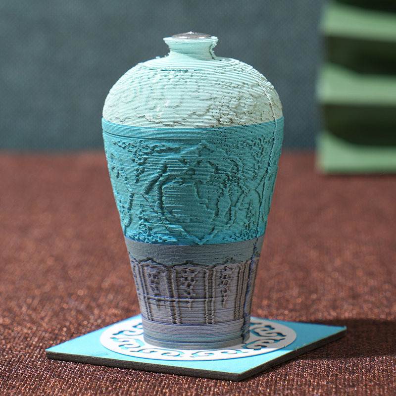 3d紙彫刻四愛図梅瓶立体便箋自国風芸術品高颜値便利貼り手裂台カレンダー|undefined