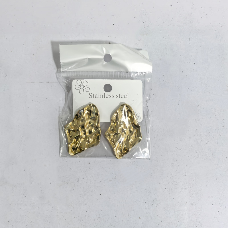 Aretes Geométricos de Corazón de Acero Inoxidable 304 Galvanizado para Mujer