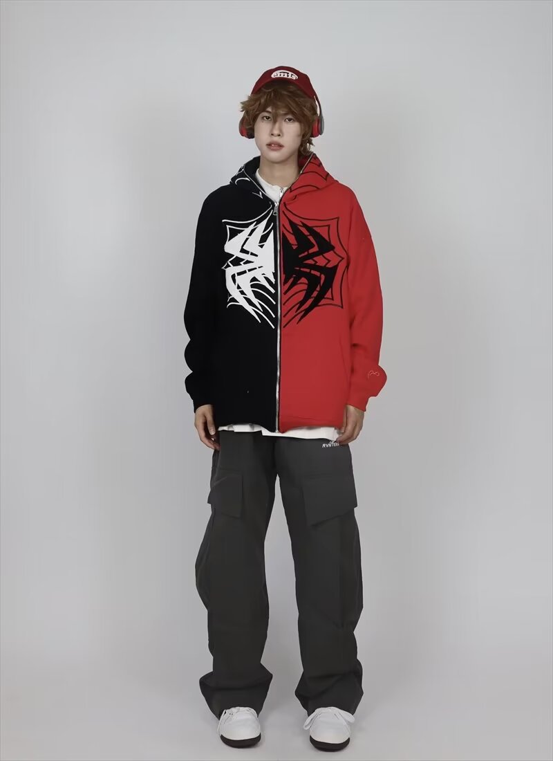 Spider-man vest met rits voor heren en dames oversized_voghion.com