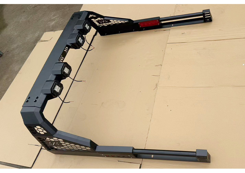 Hilux Revo Pickup Truck Universal Width-Adjustable Four-Light Roll Bar Modification Parts and Accessories