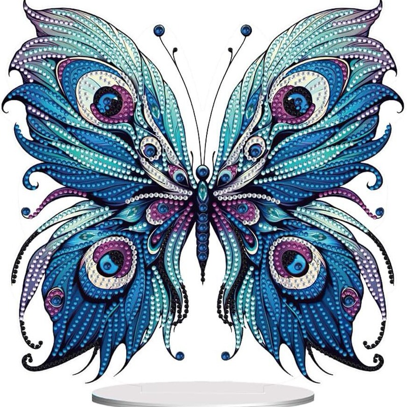 Amazon Hot Diamond Painting Painted Butterfly Table Set 5D Gem Embroidery Art Home Office Desktop Decoration