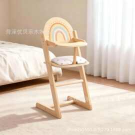 木质儿童餐椅家用儿童玩偶椅过家家玩具娃娃喂食架高脚椅学习塔