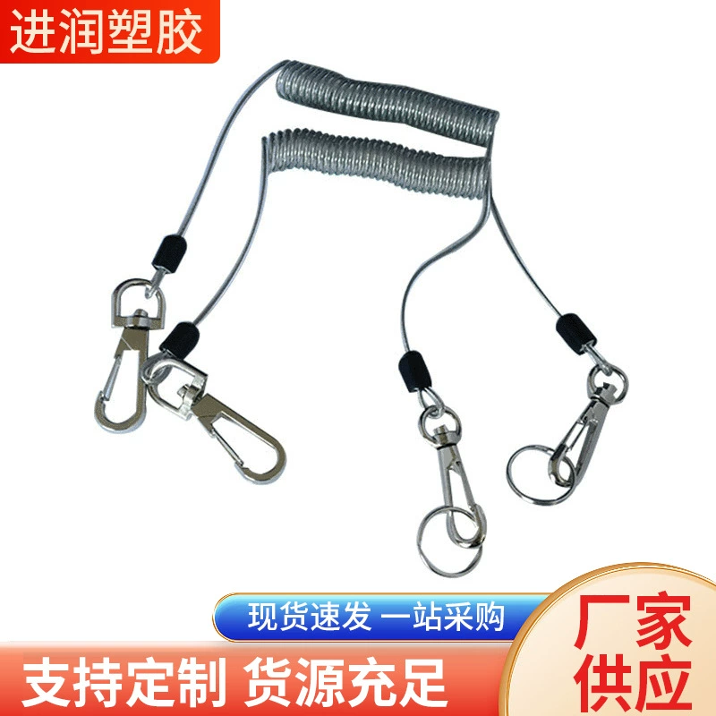 Поставка потерянной ручной веревки для защиты от высотного падения, страховочная веревка, обернутая проволокой из нержавеющей стали 0,8 мм, Полиуретановая резиновая веревка для защиты от падения