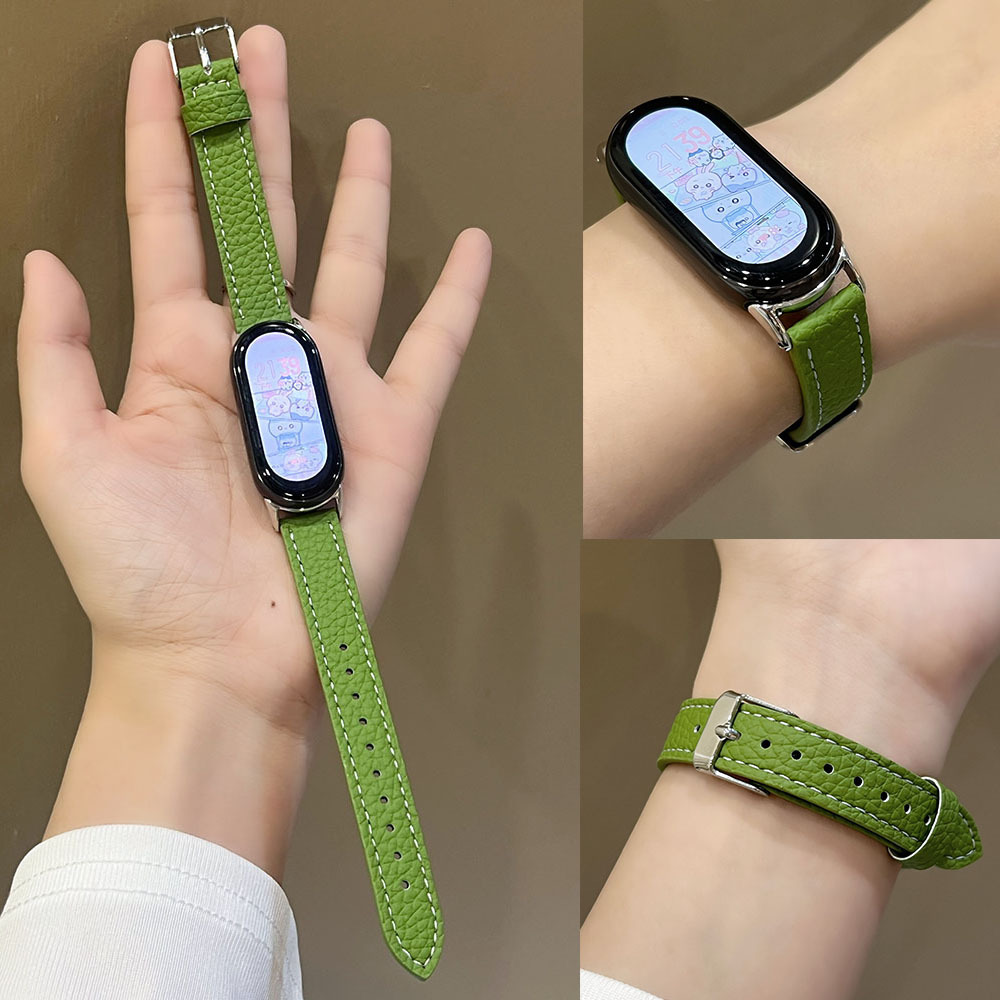 Factory Suitable for Xiaomi Mi Band 10 Strap Xiaomi 9/8Nfc Pebbled Pattern Accessible Luxury Watch Strap Leather Women's Wristband