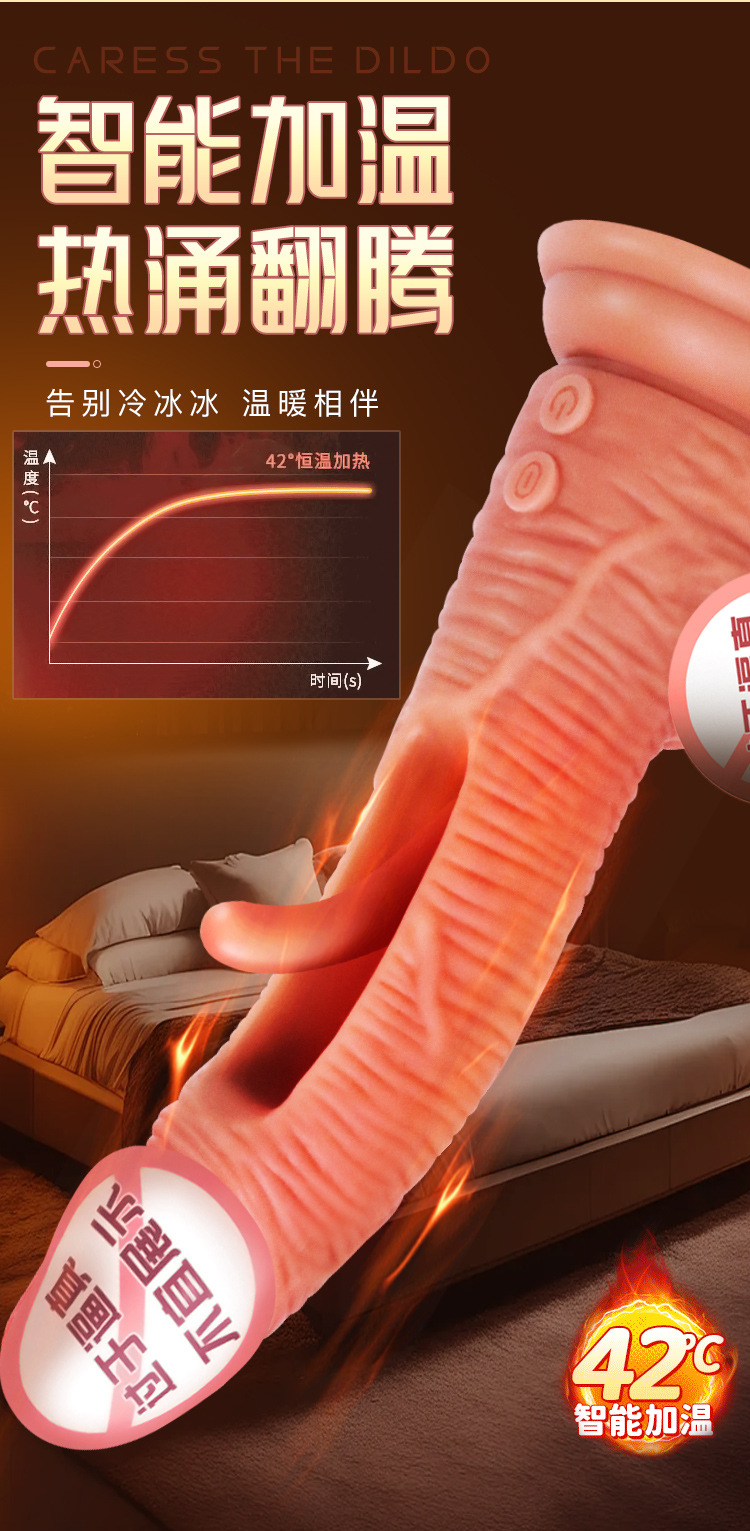 Automatic Female Masturbator with Simulated Penis, Soft Liquid Silicone, Warming Function — detail image 7