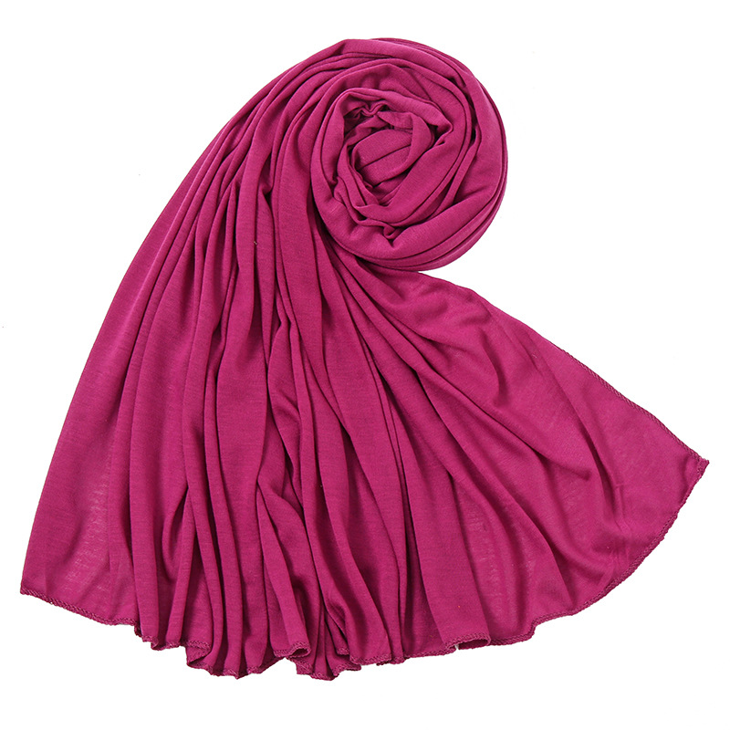 Women's Simple Style Solid Color Mercerized Cotton Winter Scarves display picture 4