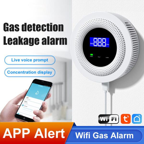 Tuya WIFI Gas Detector Gas Leak Sensor Smart Home Kitchen Safety…