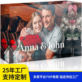 亚克力个性化定制照片打印方块亚克力纪念品送女朋友定制图像姓名