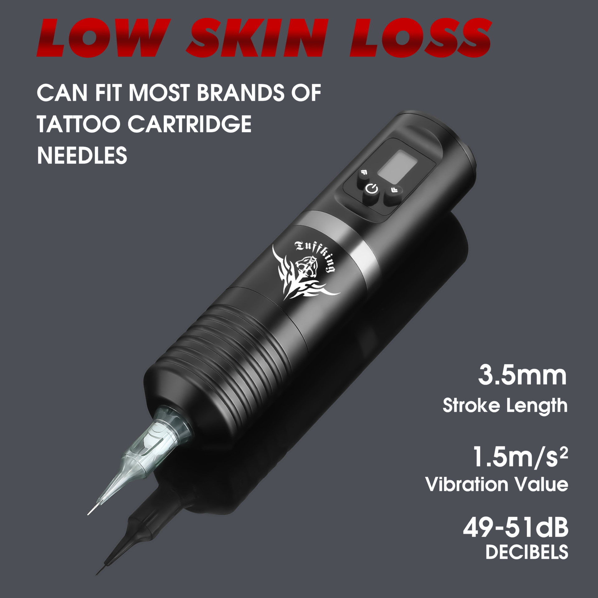Jianzhou Tuffking batería inalámbrica pluma máquina de tatuaje conjunto de bolso portátil conjunto completo de equipos profesionales de tatuaje