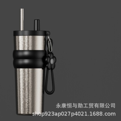 新款纯钛吸管杯全钛大容量咖啡杯女生高颜值户外便携冰霸杯礼品|undefined