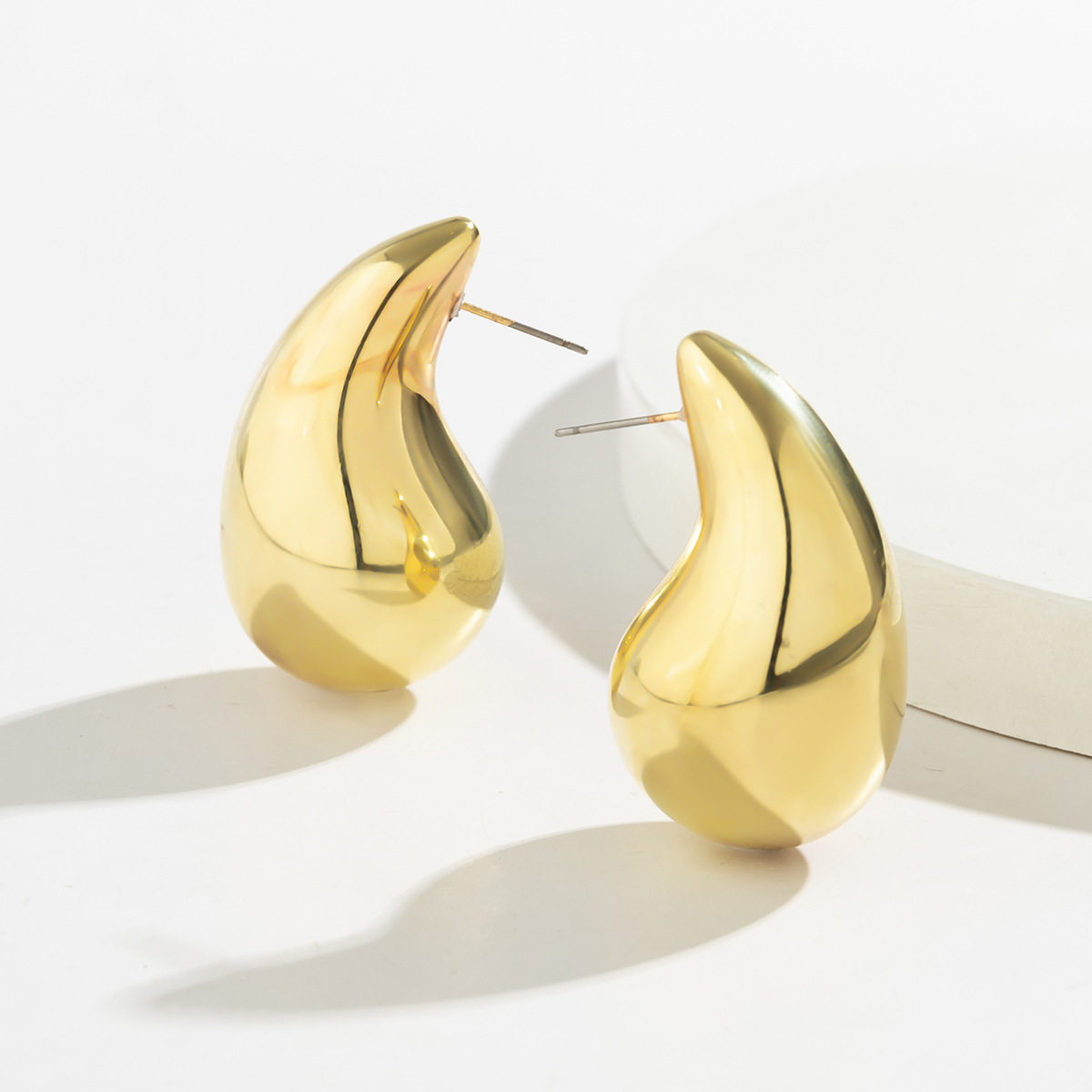 Water Drop Stud Earrings Minimalist Punk Style Drop Earrings_voghion.com
