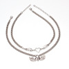 Silver necklace, brand small design retro chain, European style, simple and elegant design, internet celebrity