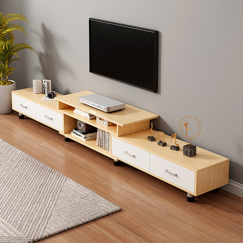 TV cabinet light luxury small apartment retractable simple floor-standing TV cabinet simple modern living room home bedroom floor cabinet
