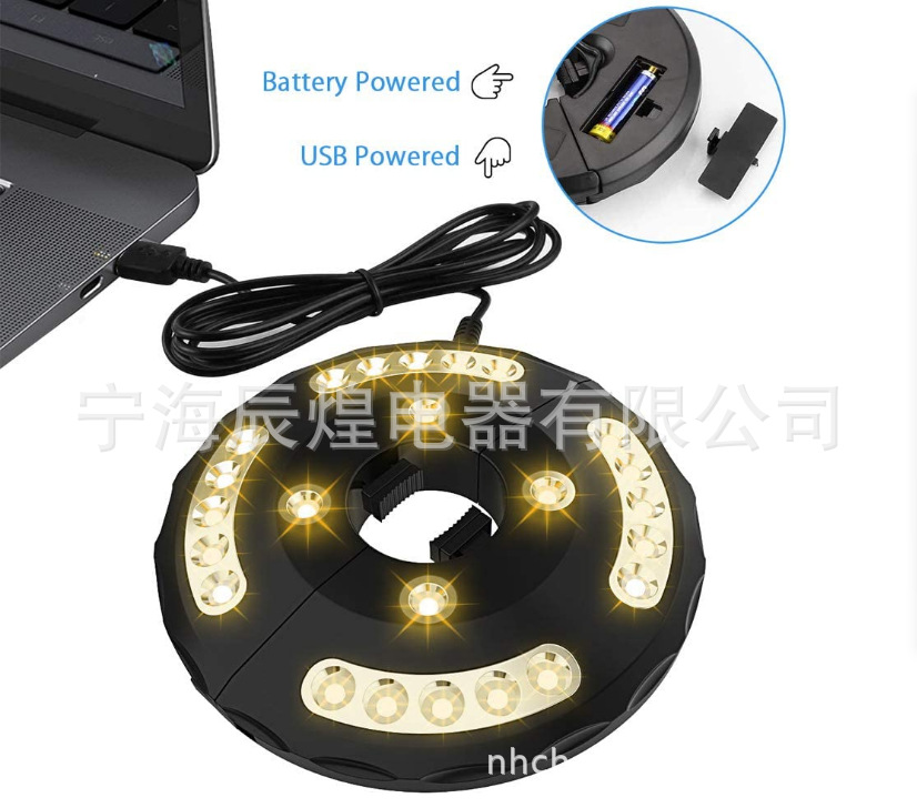 검은 직선 16CM 직경 따뜻한 흰색