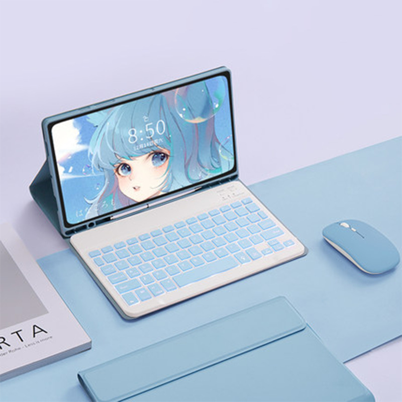 Samsung TabA8 タブレット保護ケース 7lite バックライト Bluetooth キーボード 9+plus ペンスロット付きレザーケースに適しています。|undefined