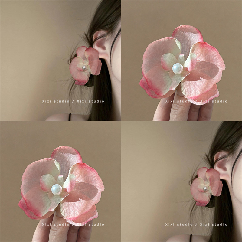 Pastoral Style Pastoral Women's Flower Cloth Hair Clip