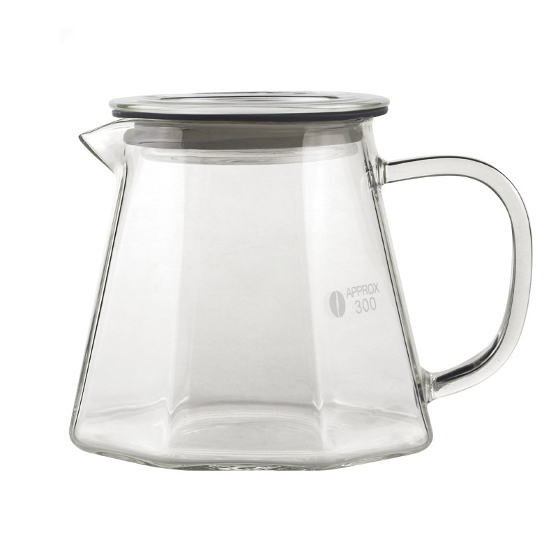 Jarra de vidrio octogonal para compartir, taza de filtro de cerámica octogonal, juego de café pour-over, tetera pour-over, herramienta pour-over. image 12