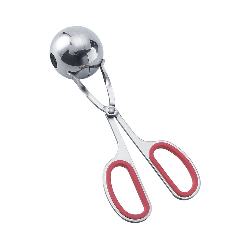 Spherical scissors stainless steel, mold, rubber rubber rings, handle, ice cream