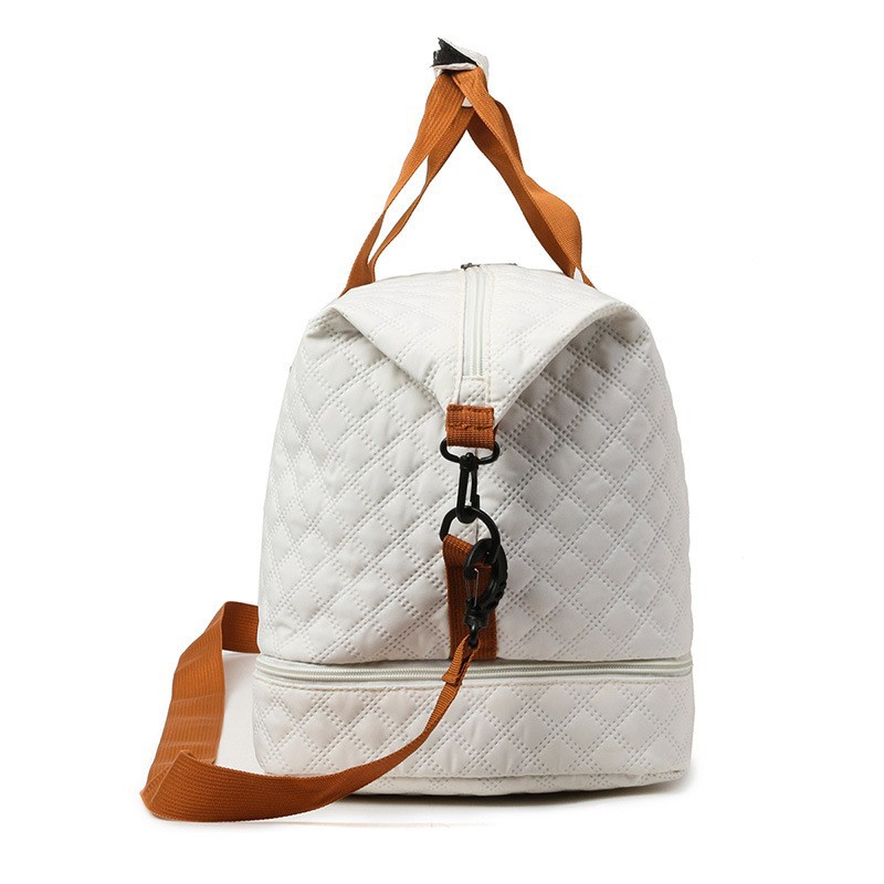 Bolsa de viaje de separación húmeda y seca portátil con varilla de tracción ajustable gran capacidad de almacenamiento de expansión ligera bolsa de equipaje de color de contraste bolsa de maternidad