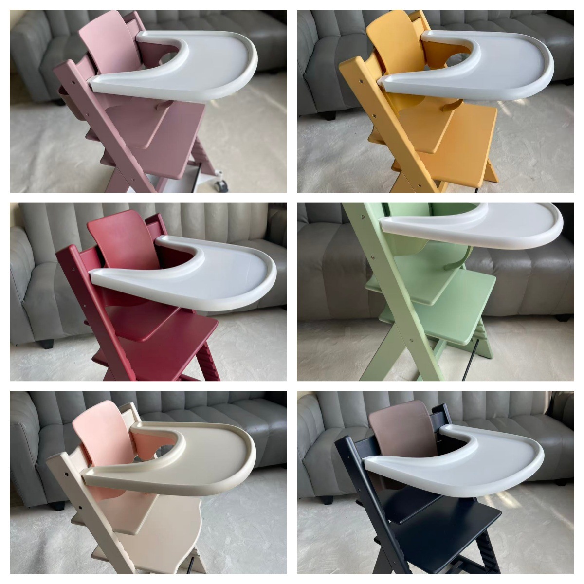 Factory Direct Sales of Children's Solid Beech Wood Growing Chair, Reinforced Toddler Dining Chair, Adjustable Baby and Children's Dining Chair