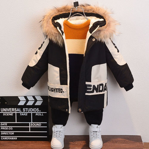 Boys 'winter cotton clothes New western-style baby winter cotton with cashmere thick warm coat children's cotton coat