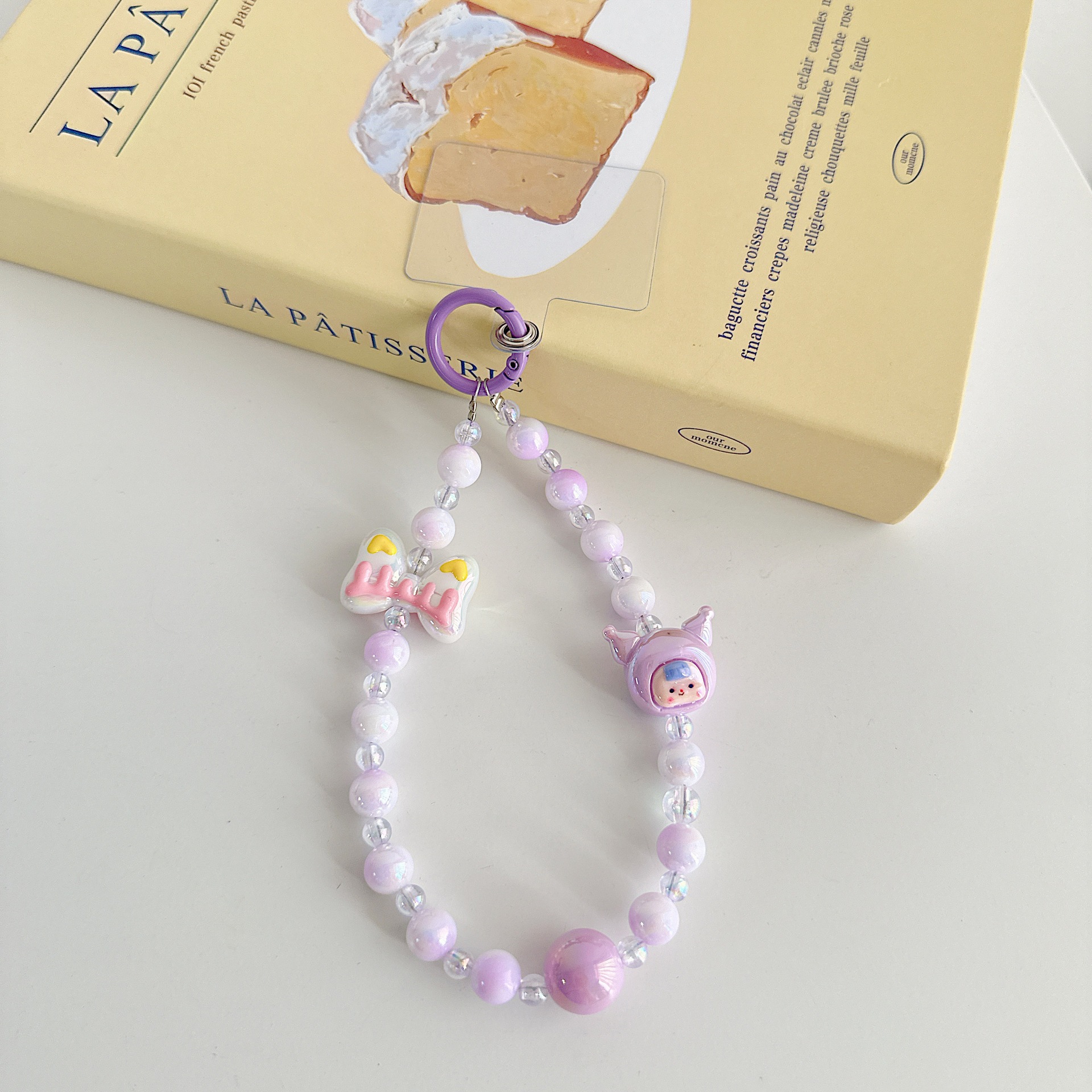 Dulce viento encantador cuentas de dibujos animados para teléfonos móviles colgante colgante colgante universal bolso colgante de cuentas hechas a mano colorido